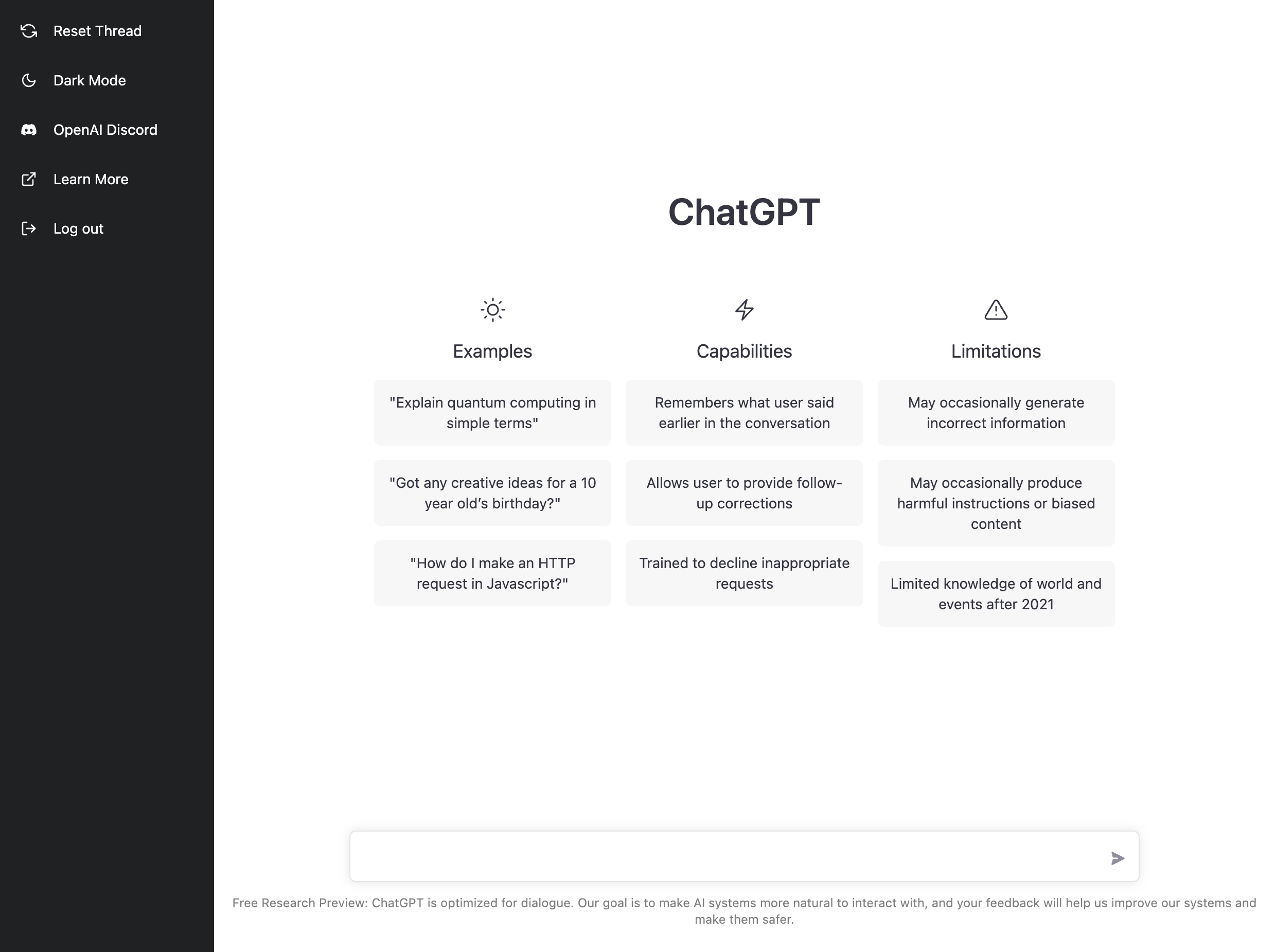 ChatGPT screenshot 2